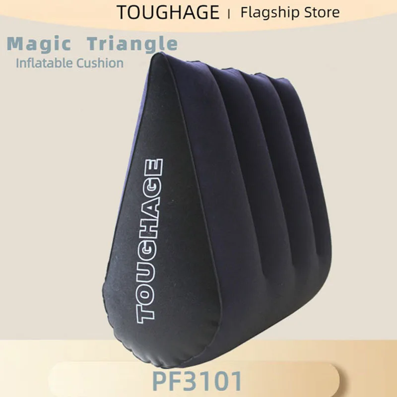 

Toughage Inflatable Triangle Pillow Bed Wedge Cushion Couple Love Position Deep Support Sex Furniture With Inflation Pump