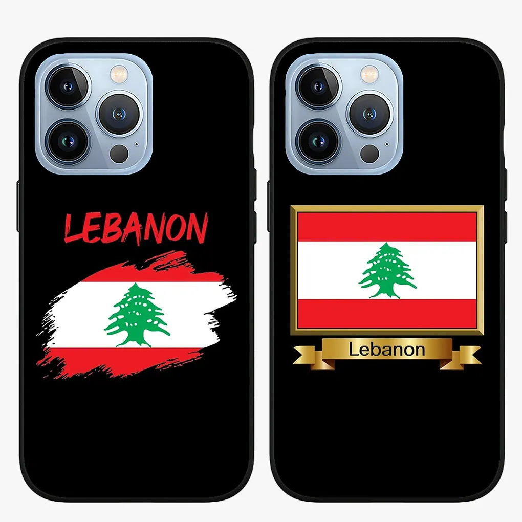 Lebanon Flag Map Soft Casing for Apple iPhone 15 14 13 12 11 Pro XS Max XR 6 6S Plus + SE 14+ 6+ Phone Cover Case