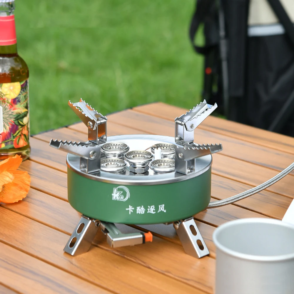 Portable Folding Camping Stove 11800W Windproof Gas Stove for Outdoor Hiking Picnic