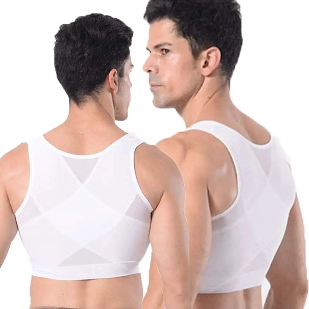 

Soft Lift the Back Men's Chest Shapewear Sleeveless Fitness Shaping Tight Underwear Camisole Breathable Slimming Shapers Wedding