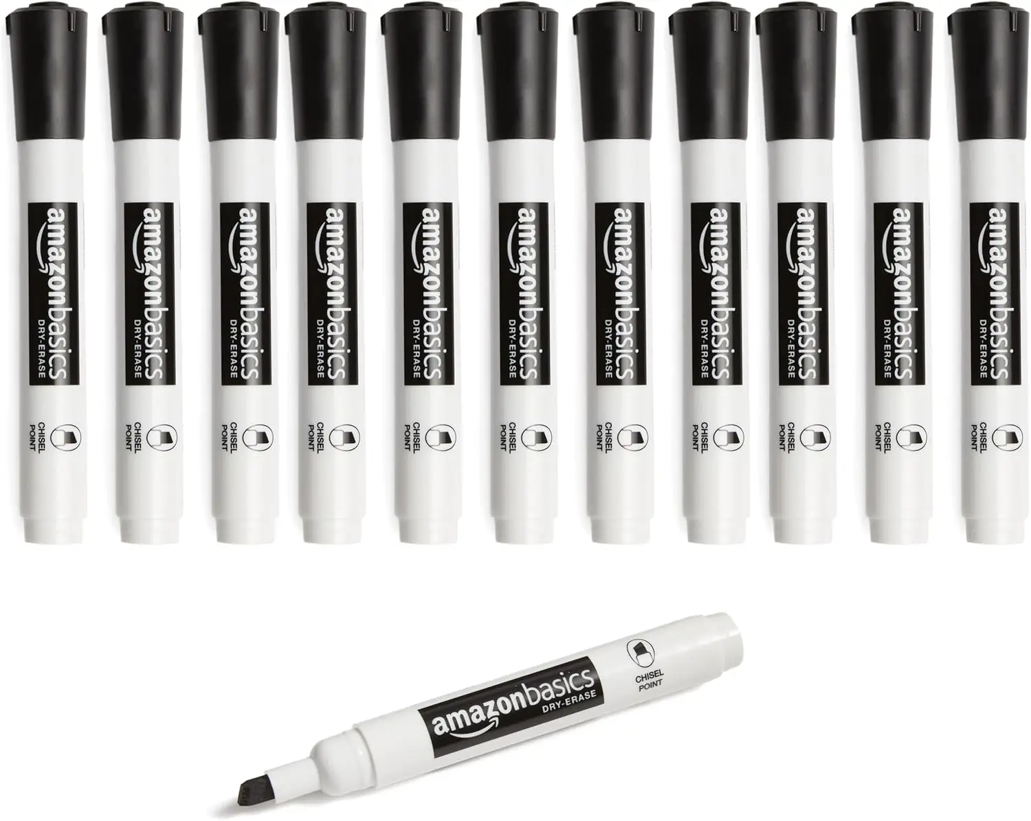 

Dry Erase Markers, Low-Odor Chisel Tip Quick-Dry Black 12-Pack for Whiteboard