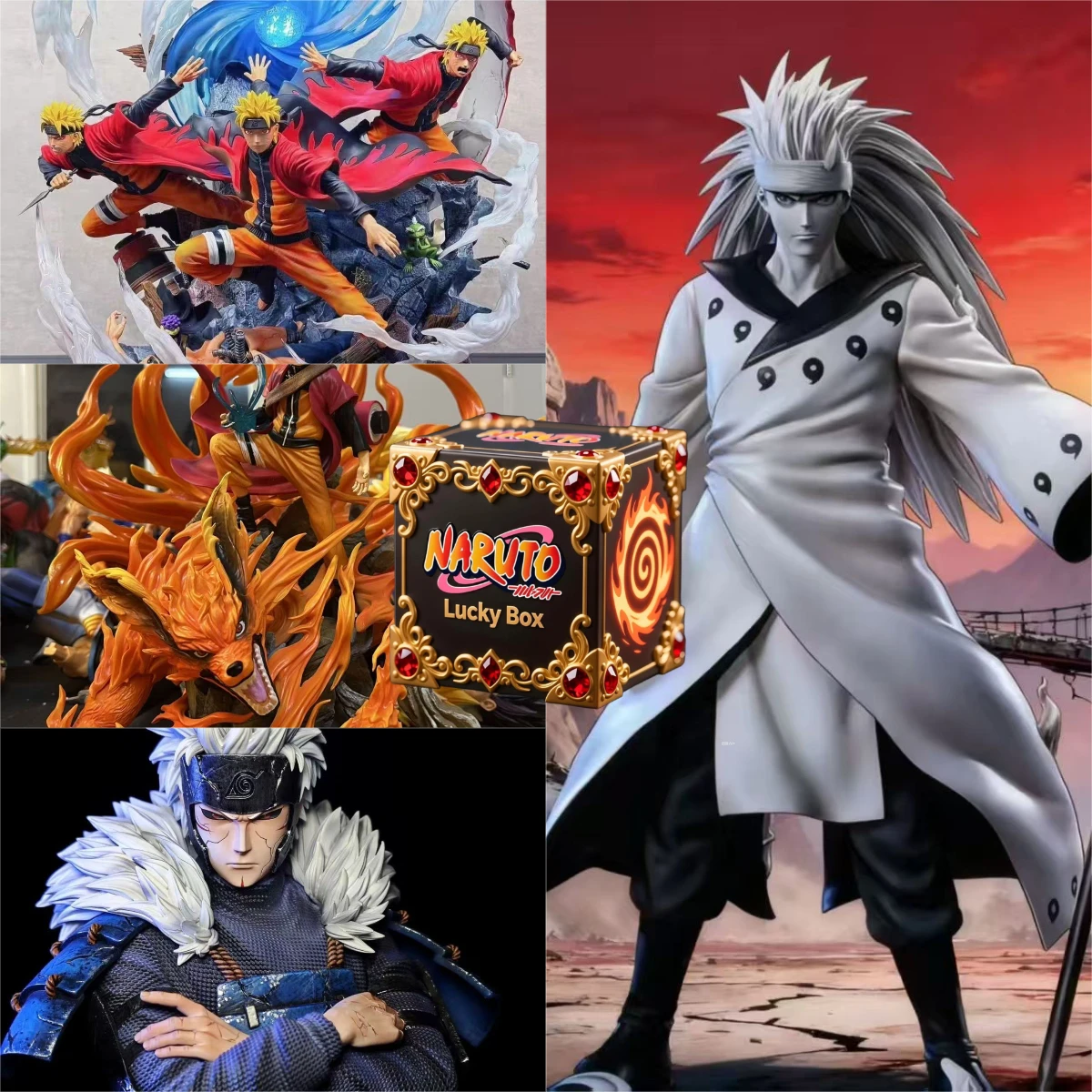 

Слипая коробка Наруто со скрытыми редкими персонажами! Случайная аниме-фигурка с шансом для Акацуки, идеальный подарок для фанатов Наруто