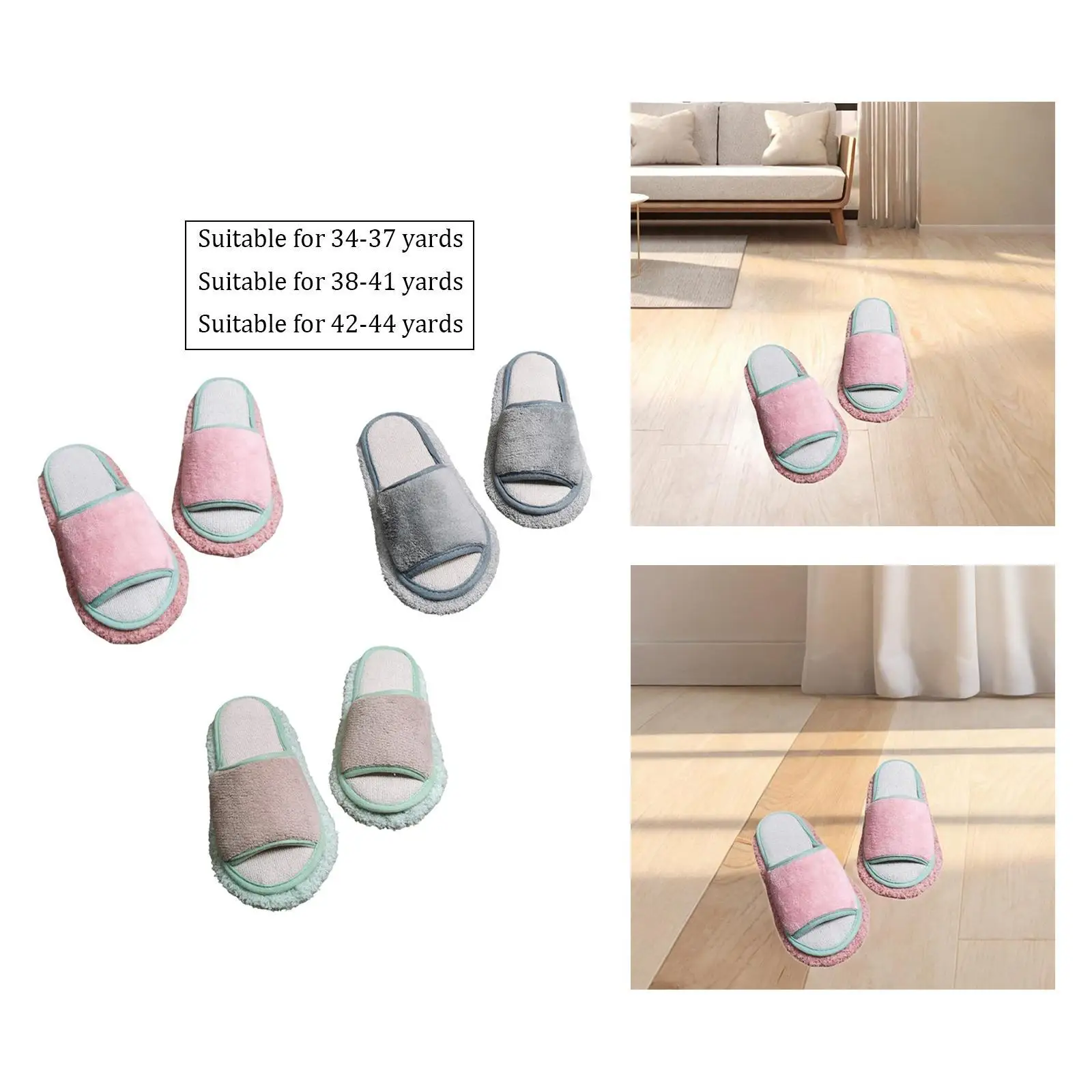 

Cleaning Mop Slippers Mopping Slippers,Soft Portable Quiet Cleaning