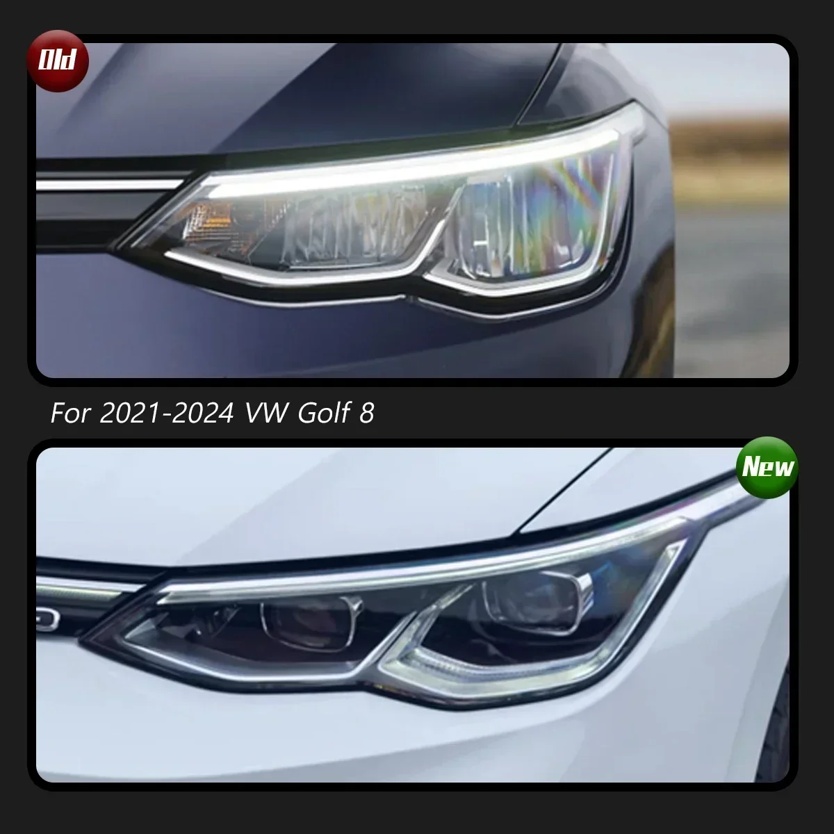 Headlight Upgrade Modified to New DRL Dynamic Turn Signal LED Headlight Hatchback Fitment 2021-2024