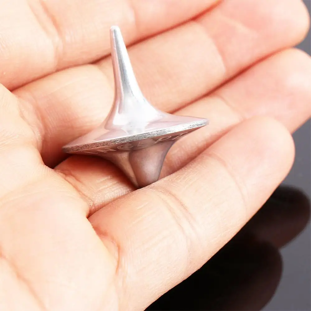 Hot Movie Totem Metal Gyro Zilverkleurige Hand Tol Vingertoppen Kleine Gyroscoop Anti Stress Fidget Speelgoed voor Kinderen Volwassen Gift