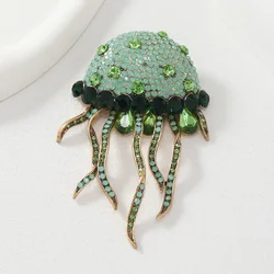 Nieuwe Creatieve Kwastje Volledige Kristallen Kwallen Broche Leuke Dames Winter Trui Broches Klassieke Dual Purpose Accessoire Corsage