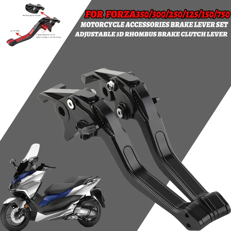 Levier d'embrayage de frein en losange 3D, accessoires de moto pour HONDA FORZA350 FORZA750 NSS350 FORZA NSS 350/300/250/125/150/750