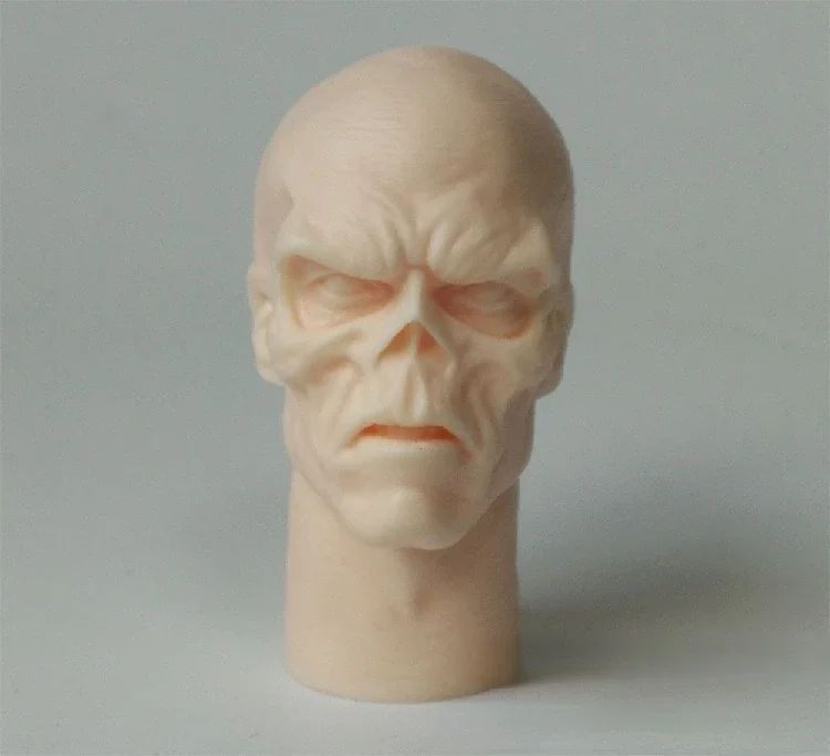 1/6 Die-cast Resin Model Assembly Kit Red Skull Head Carved Model Toys (55 Mm) Unpainted Free Shipping