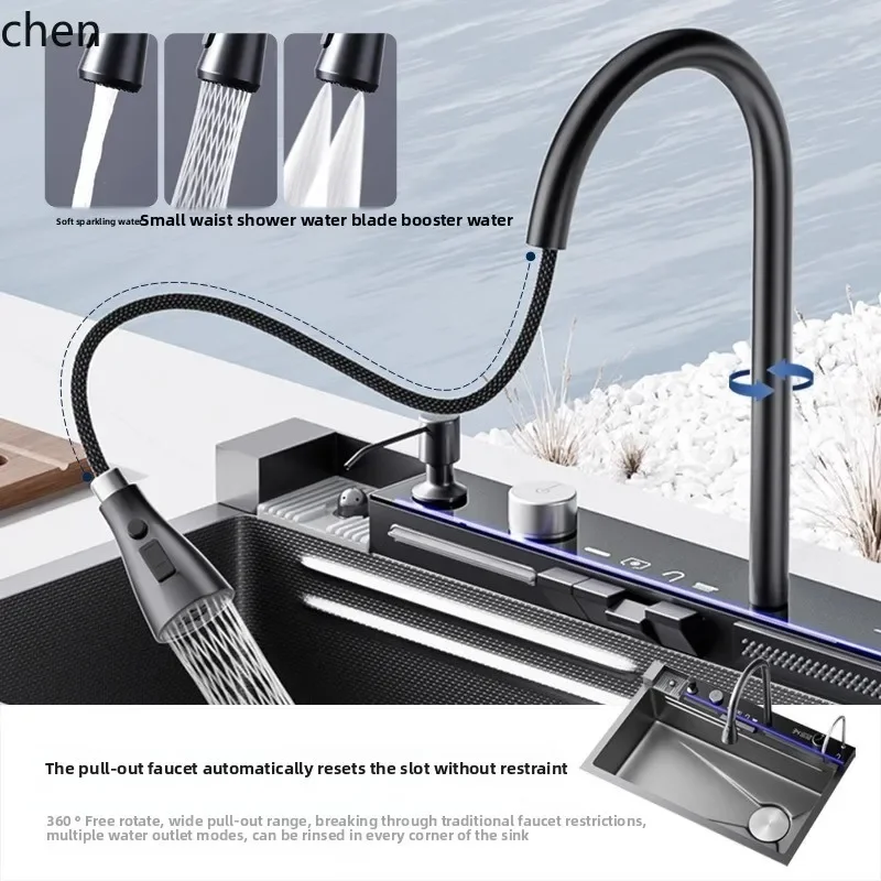 DSASink Large Single Bowl Undermount Household Kitchen Sink Stainless Steel Dishwashing Sink