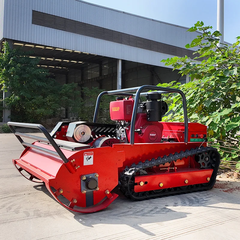 Customizable wide remote control rubber track lawn mower, high grass cutting machine, anti rollover, stable operation