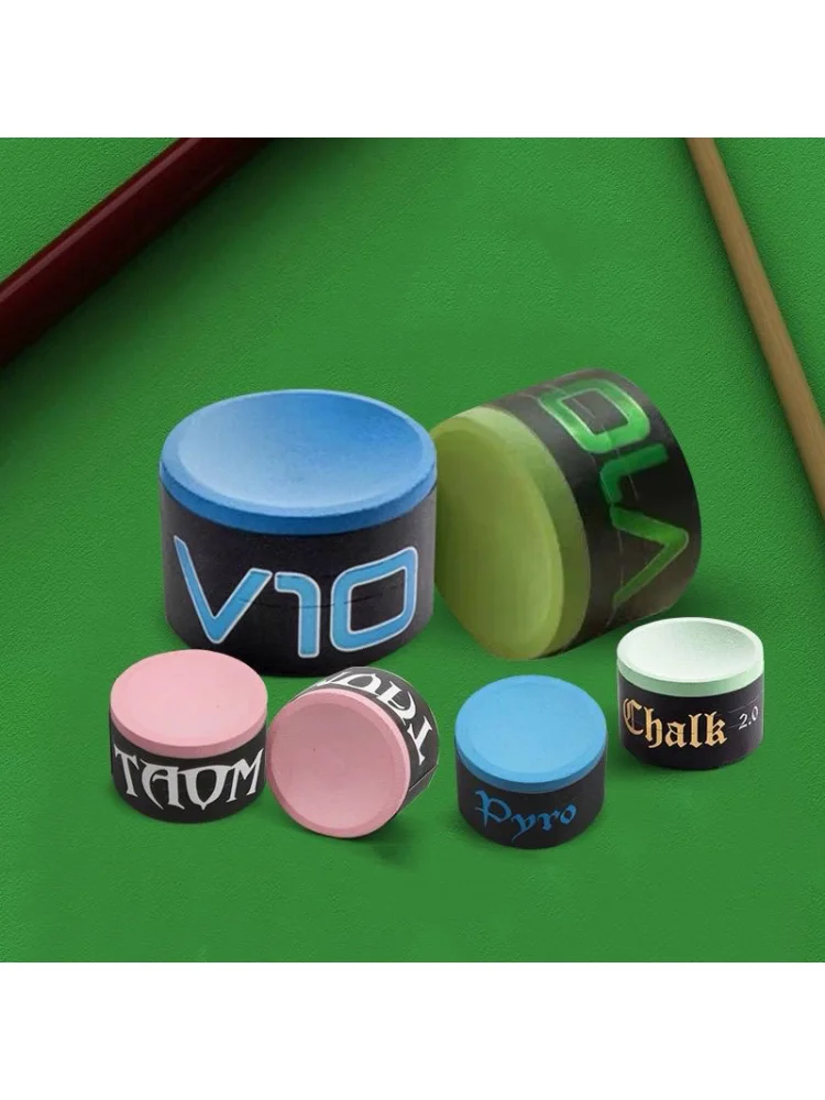 2026 Nieuwe V10 Zachte Biljart Ronde Krijt Blauw/Groen/Roze Kleuren Professionele Krijt Snooker Pool Krijt Biljart Accessoires - afbeelding 2