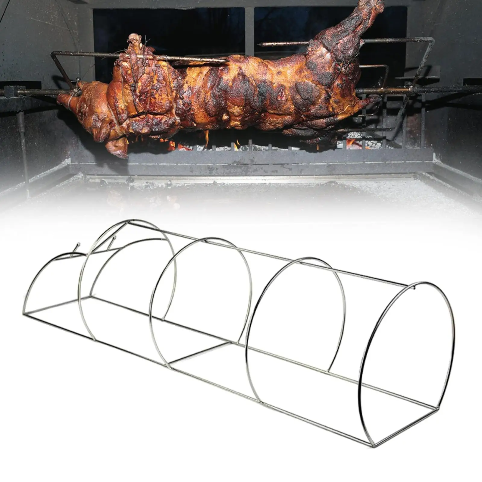 

Roast Pig Rack Portable Sturdy Grill Accessories for Household BBQ Kitchen