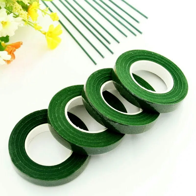 30 Yard Floral Stem Tape Corsages Buttonhole Artificial Flower Stamen Wrap Green Tapes Nylon Flower Supplies