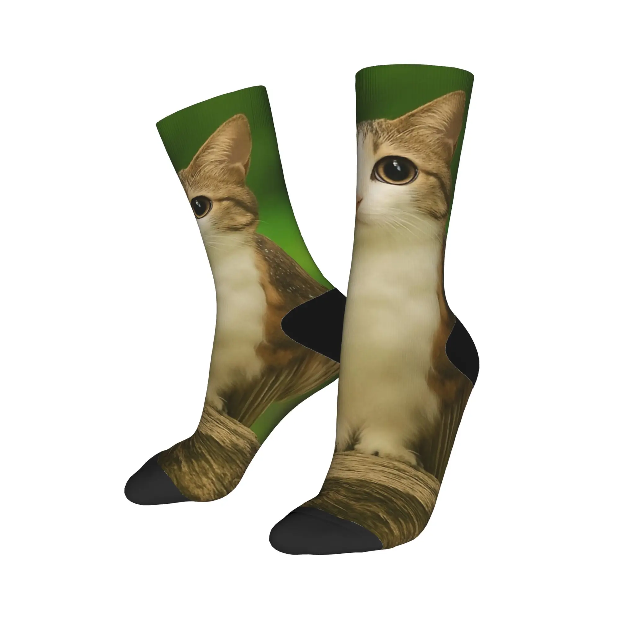 

Хип-хоп Мяк Кот Сова Забавные Интернет Модные Футбольные Носки Мем Полиэстеровые Носки Для Экипажа Унисекс Впитывающие Пот