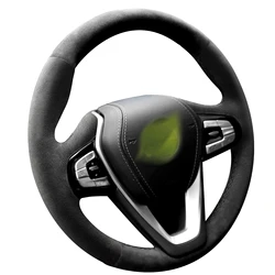 Alfanxi Hand Stitch Alcantara Steering Wheel Cover for BMW G20 G21 G30 G31 G32 X3 G01 X4 G02 X5 G05/ X7 G07 Z4 G29 G11 G12