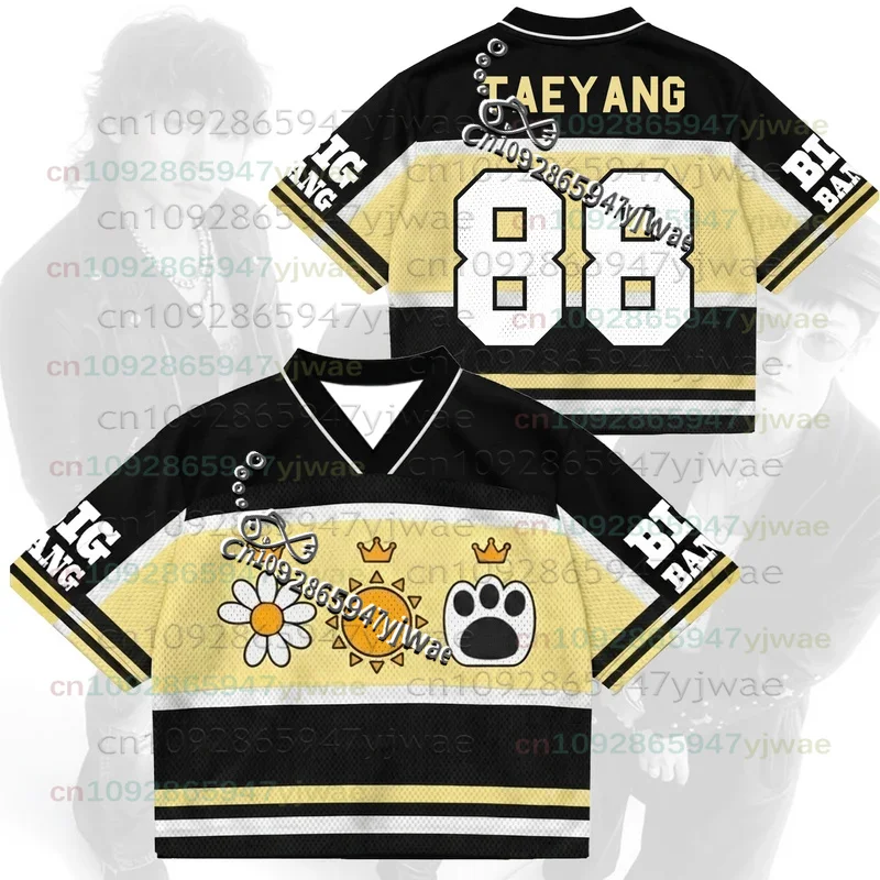 New Summer/Autumn Women BigBang 2026 World Tour Mixed Mesh Jersey Gift For Fans 20th Anniversary TAEYANG G-DRAGON Men's T-Shirts