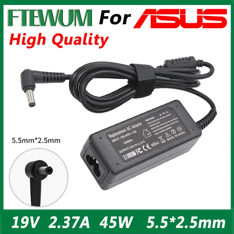 

For ASUS X553M X553MA 19 V 2.37A 5.5*2.5mm, 45 W For Toshiba Satellite C50D C55 C55DT C650D Notebook Laptop Charger Adapter