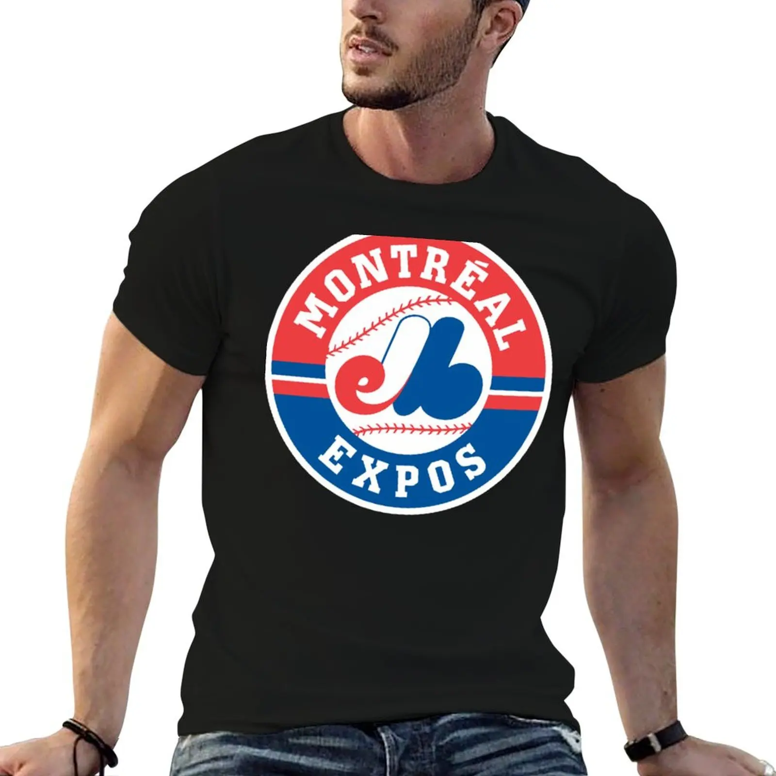 

BEST SELLER - Montreal Expos (outline ireng) Merchandise T-Shirt T-Shirt t shirt man designer anime t shirts oversize T-Shirt