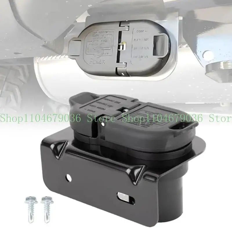 

652F Universal 7 Pin Trailer Wiring 7 Way & 4 Flat Trailer Tow Hitch Wiring Receptacle