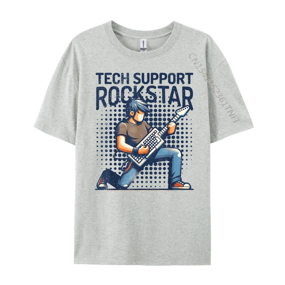 

Tech Support Rockstar I Tech Engineer Computer It Guy Mens Korean Fashion Men Clothing Camisa HOLIDAYS