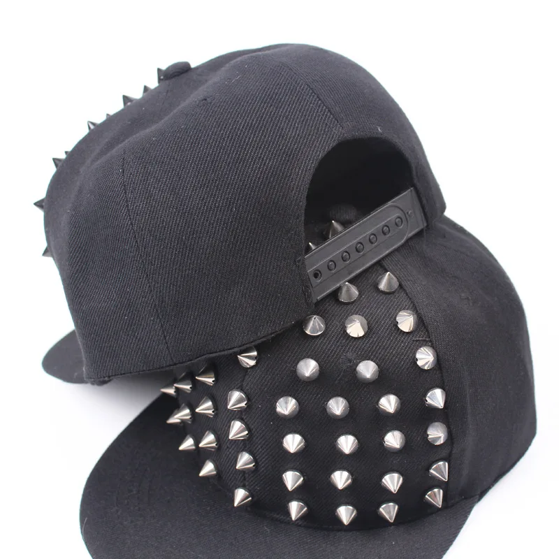 Cappello piatto rivetto da uomo e da donna Punk Rock Hip Hop