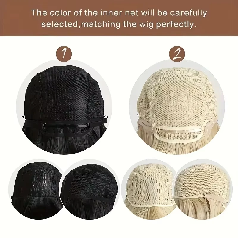 Black synthetic wig with long straight hair - Halloween party cosplay hair accessory - everyday wig - high temperature hair band