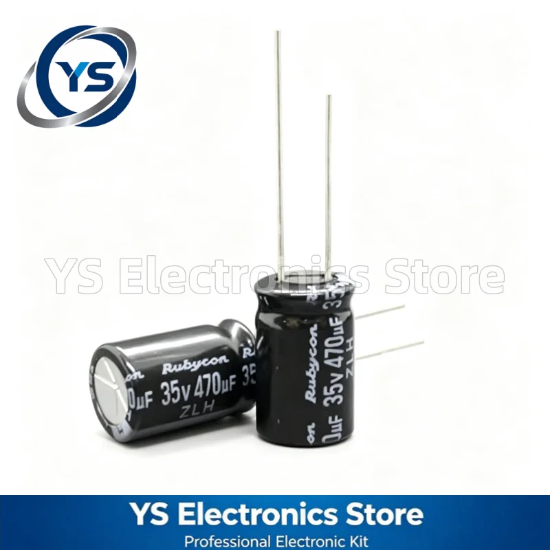 Rubycon ZLH Serie 35V470UF 10x16mm 35ZLH470MEFC10X16 470UF35V 35V 470UF Elektrolytkondensator Brandneu Original Japan 20%