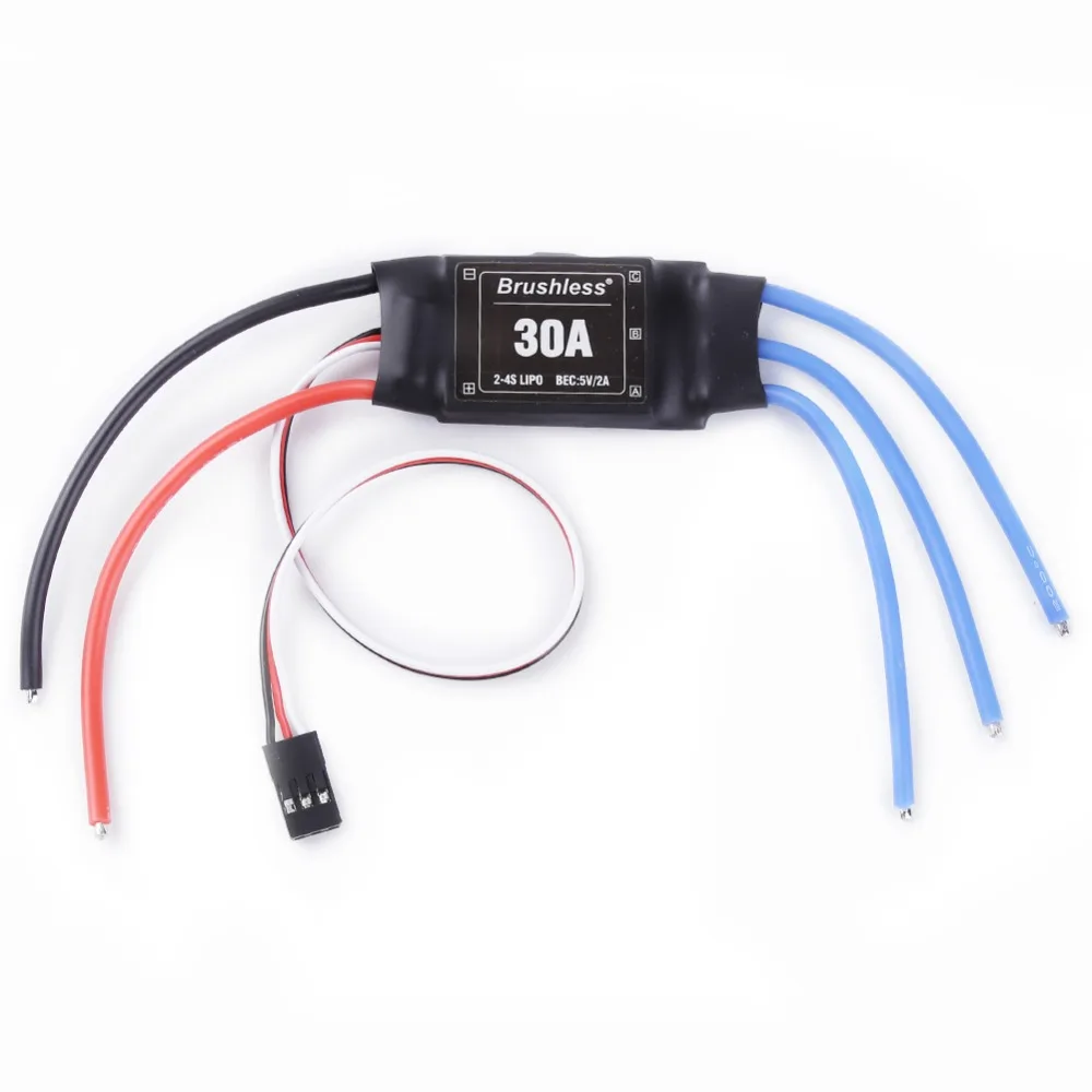 30A ESC 2-4S Brushless Rc Electric Speed Controller with 5V 2A BEC for Rc Multicopter Helicopter