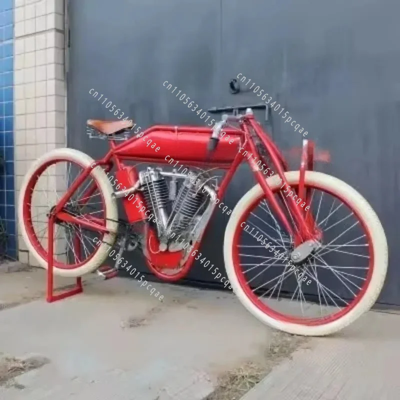 Old School Design Ironwork for Home Decor Retro Punk Wrought Iron Bike Model Nostalgic