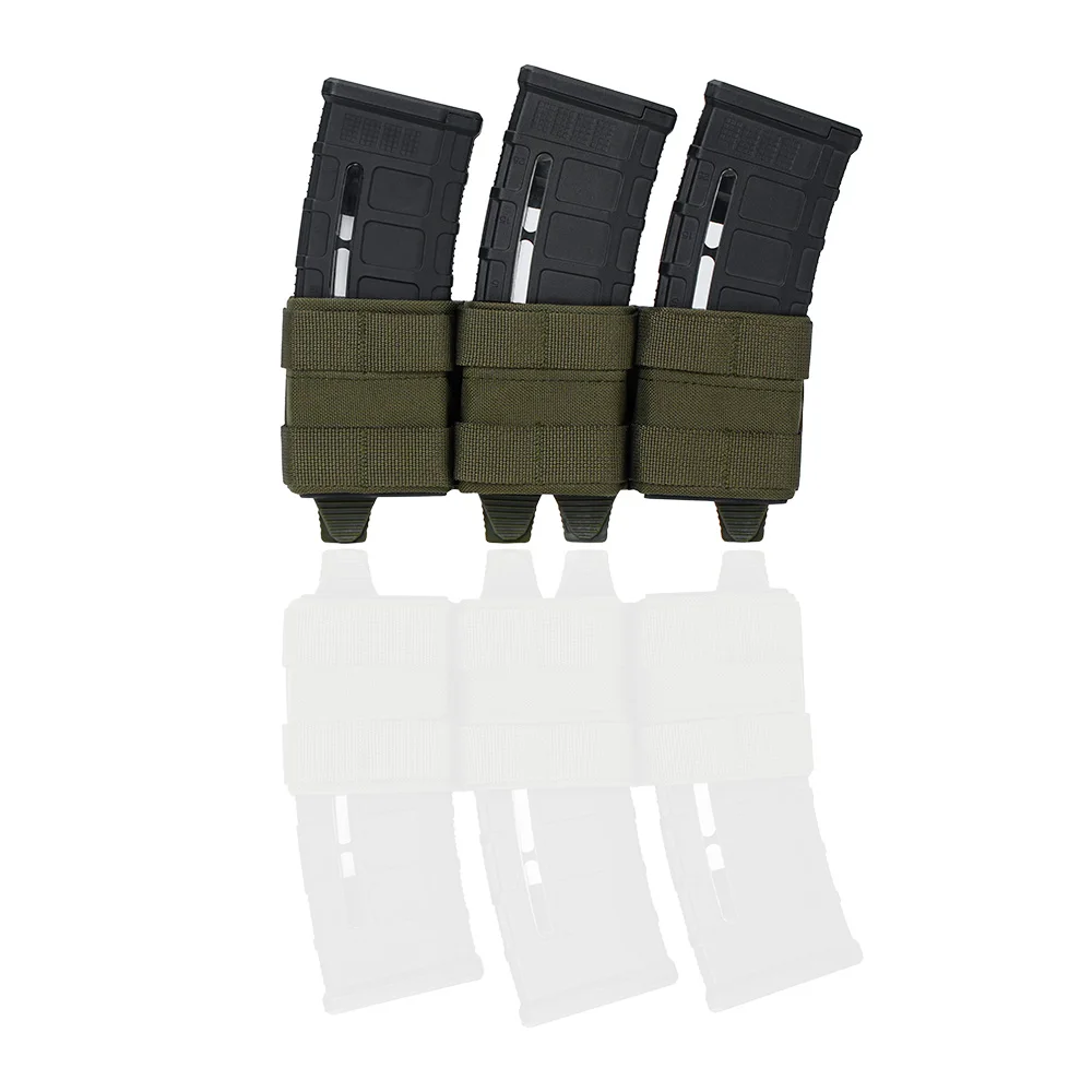

5.56 Triple Magazine Pocket with Molle System Strips for Quick Insertion and Removal of Outdoor Magazine Pouch