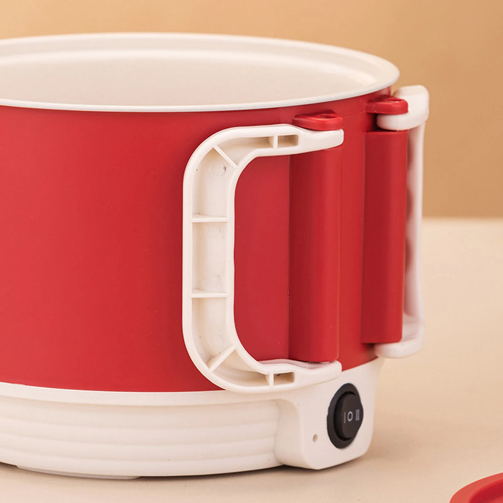 1.8L 電気調理鍋 折りたたみハンドル付き 多機能 効率的 ノンスティック 家庭用 寮 オフィス用