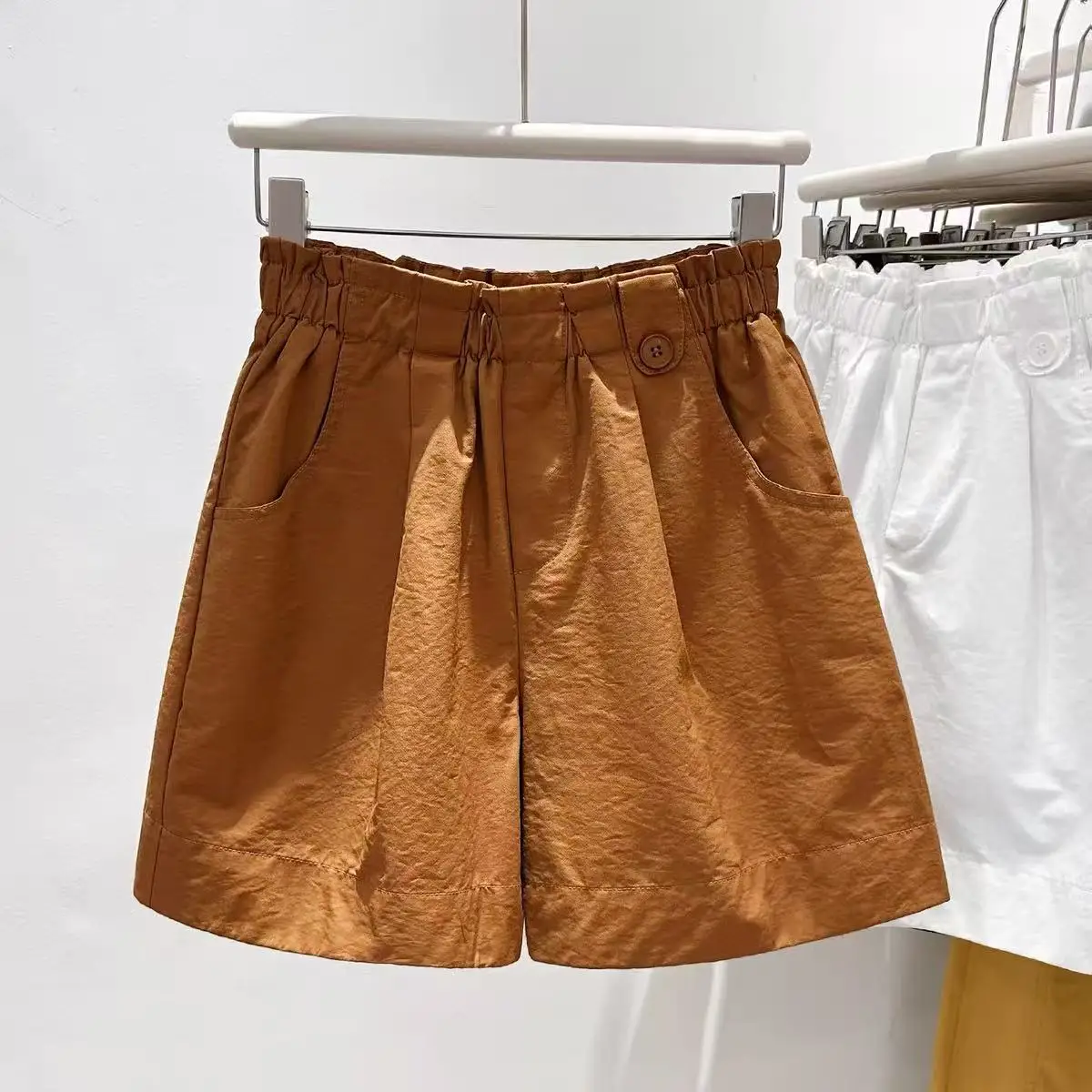 

High Waist Draped Wide Leg Pants for plus Size Women Casual Straight Leg Trousers Artistic Commute Style Summer New Arrival