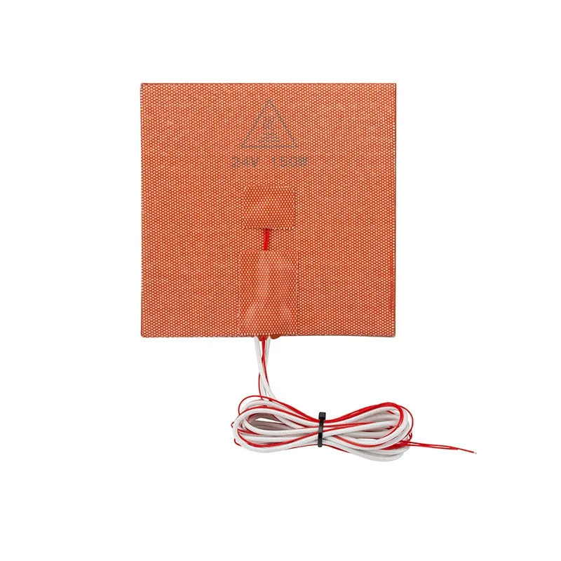 12V 24V 110V 220V Silicone Rubber Electric Heating Pads 3M Adhesive Sticker Thermal Heater Baking Mat NTC 100K Thermistor Sensor