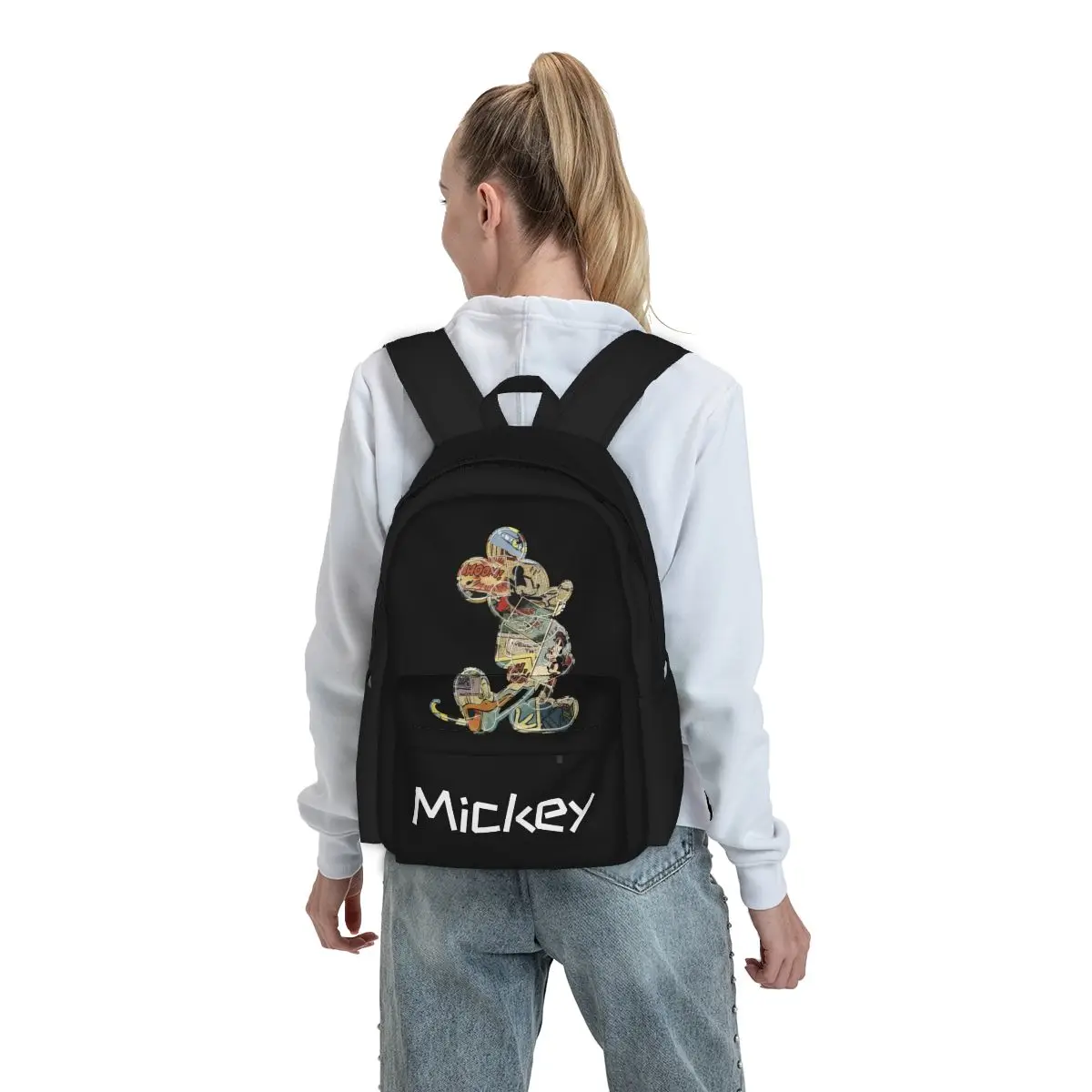 Vintage Mouse Mickey Friends Women Backpack 3D Print Classical Children School Bag Laptop Backpack Boys Waterproof Shoulder Bag