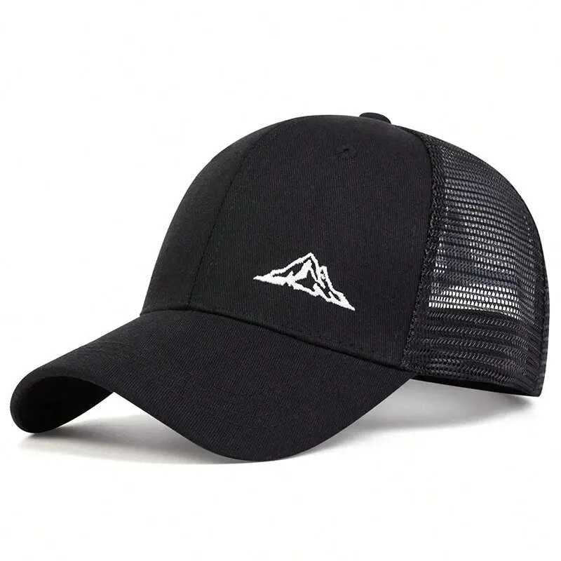 Unisex Mountain Range Embroidery Baseball Net Caps Spring and Summer Outdoor Adjustable Casual Hats Sunscreen Hat