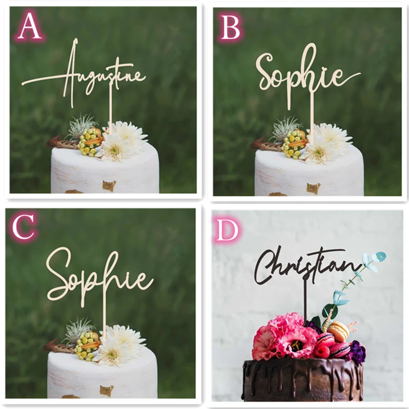 

Customize a single name/1 word birthday cake topper,Cake Topper Wooden name to customize,Birthday cake decoration,Birthday gift