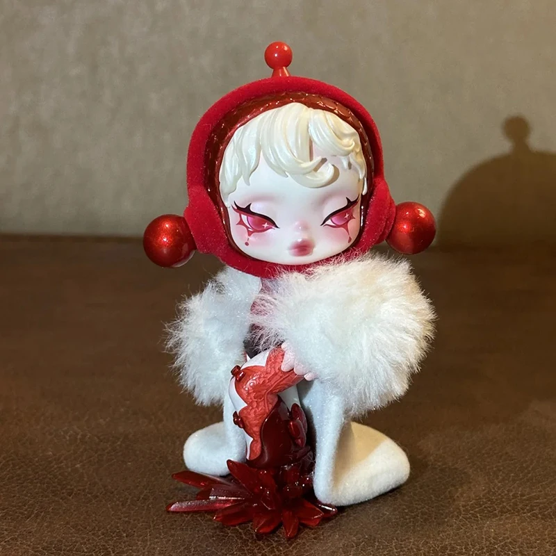 Skullpanda Crea una serie di auguri Scatola cieca Ragazza Giocattoli di moda Figura anime Scatola misteriosa Ornamenti Collezione Modello Regalo di Natale a sorpresa