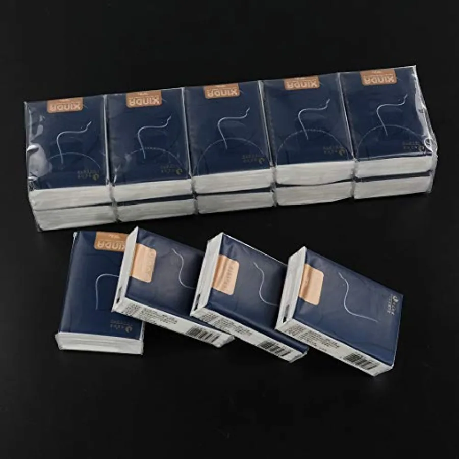 무향 4겹 부드러운 페이셜 티슈, 이동 중 사용하기 편한 포켓 팩, 팩당 120매, 여행 및 사무실에 이상적