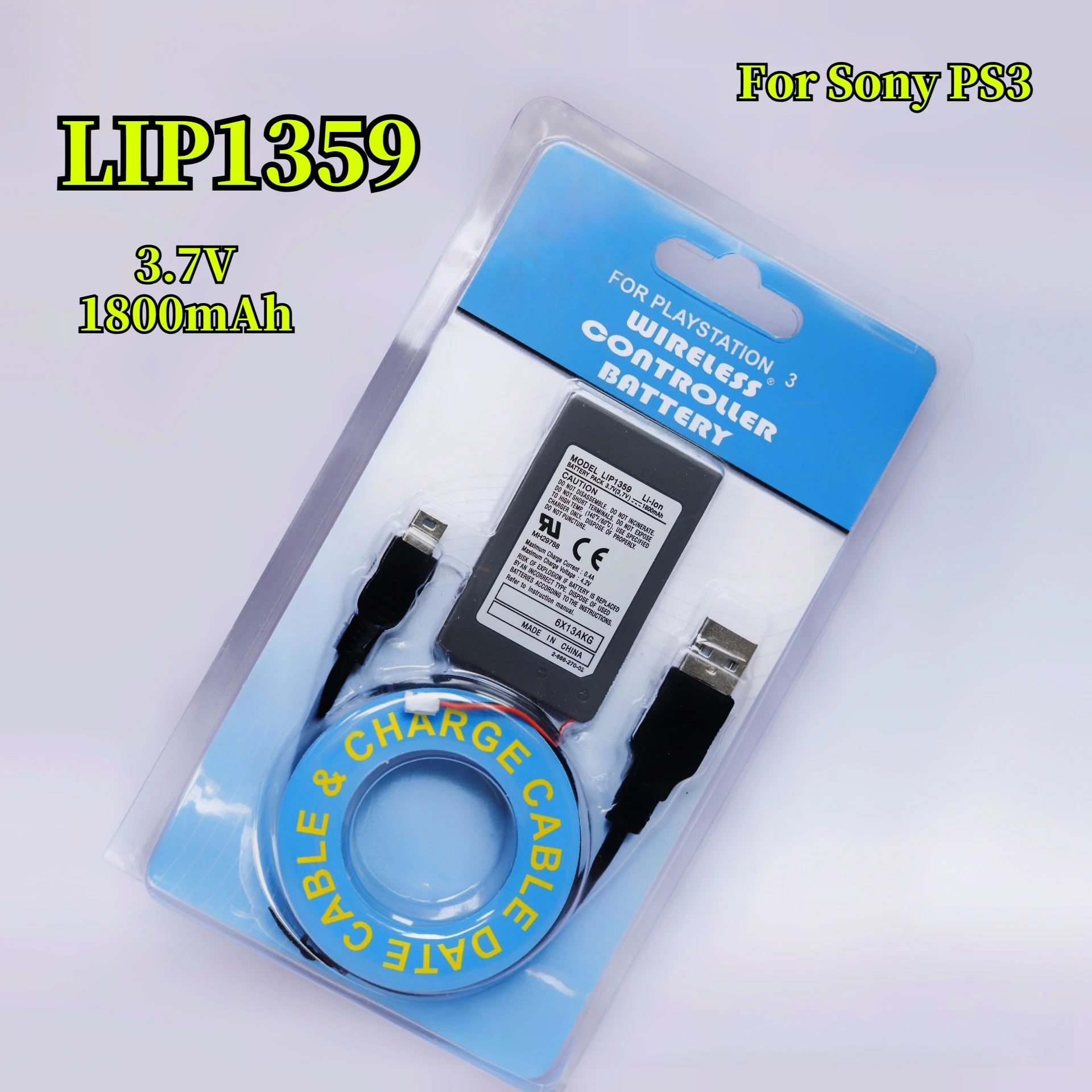 3.7 فولت LIP1359 استبدال البطارية 1800 مللي أمبير بطارية غمبد قابلة للشحن لبطارية وحدة التحكم اللاسلكية PS3 مع كابل USB #1