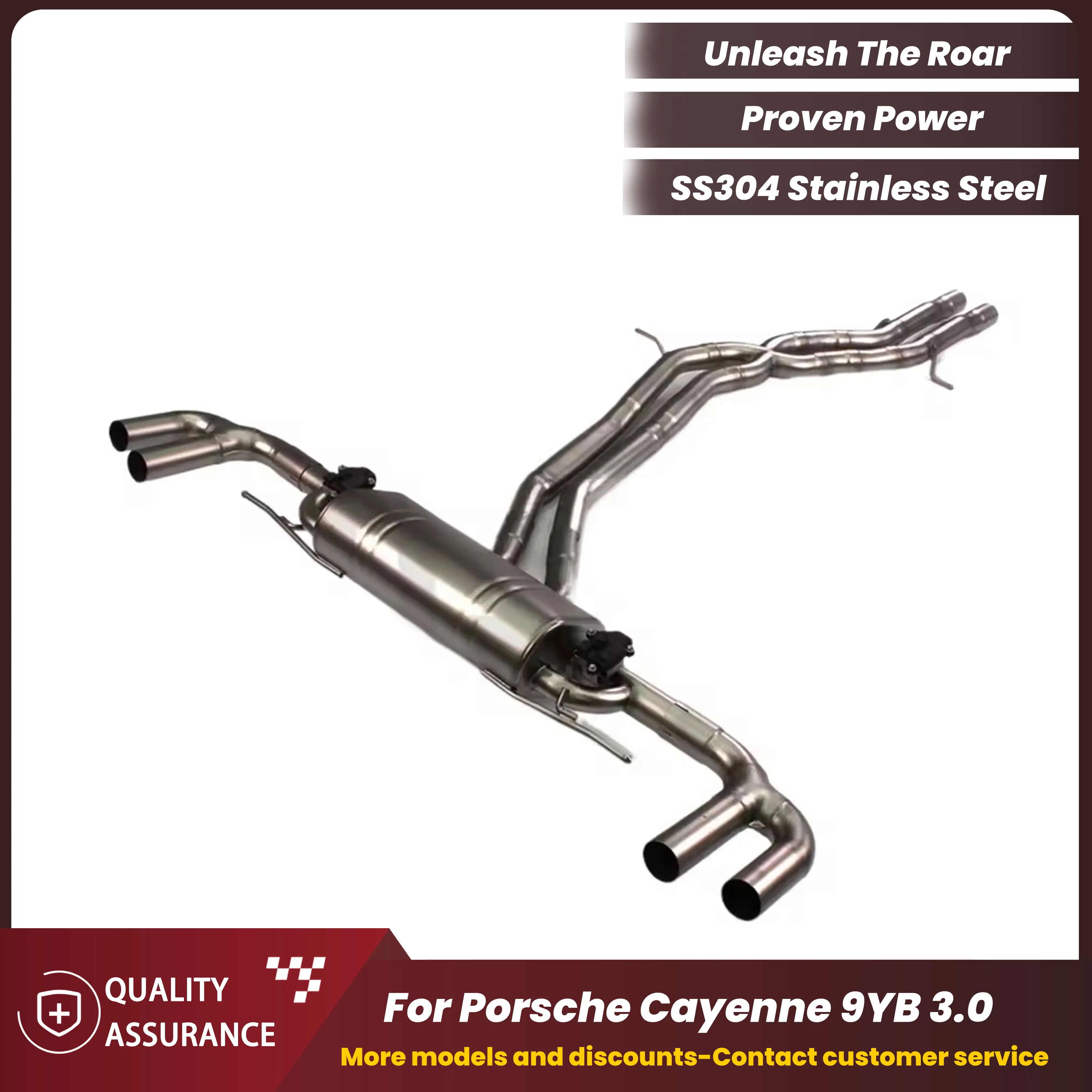 

ECCF SUS304 Stainless Steel Catback Performance Exhaust for Porsche Cayenne Coupe 9YB 3.0T 2019+
