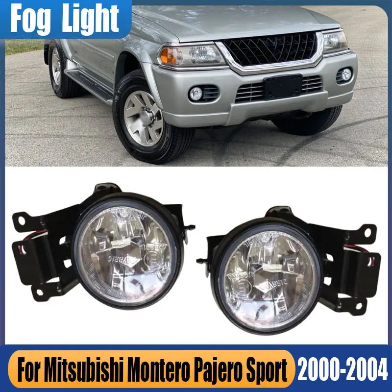 

Автомобильные аксессуары для Mitsubishi Montero Pajero Sport 2000 2001 2002 2003 2004, передний бампер автомобиля, фары дальнего света с лампочкой в сборе