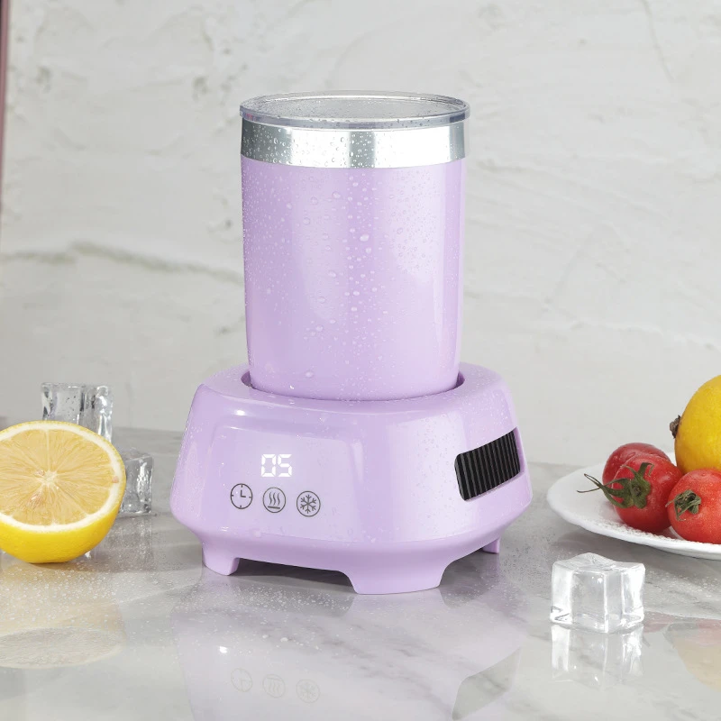 Timer Auto Shut-Off Hot & Cold Cup, Quick Cooling Heating Desktop Beverage Chiller Multiple Cooling Methods