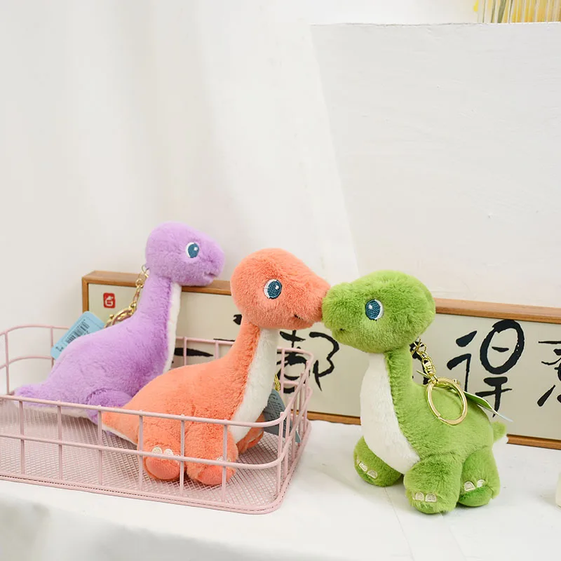 new Cartoon Boutique Soft Cute Dinosaur  Doll Pendant Creative Brachiosaurus Tyrannosaurus rex keychain couple fashion accessori