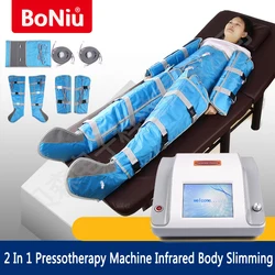 Touch Screen Versione 2 in 1 Macchina per pressoterapia Corpo caldo a infrarossi Dimagrante Presso Terapia Drenaggio linfatico Massaggiatore