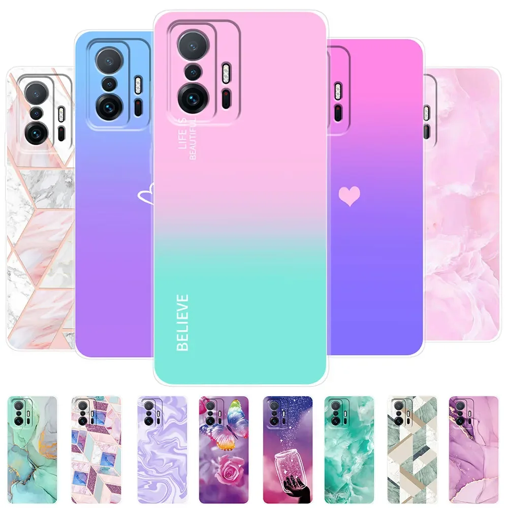 For Xiaomi 11T Pro 11T Case Luxury Silicone Soft Phone Cover Cases For Xiaomi 11T Pro 11T Cartoon 11T Pro 11 T Funda Clear Coque