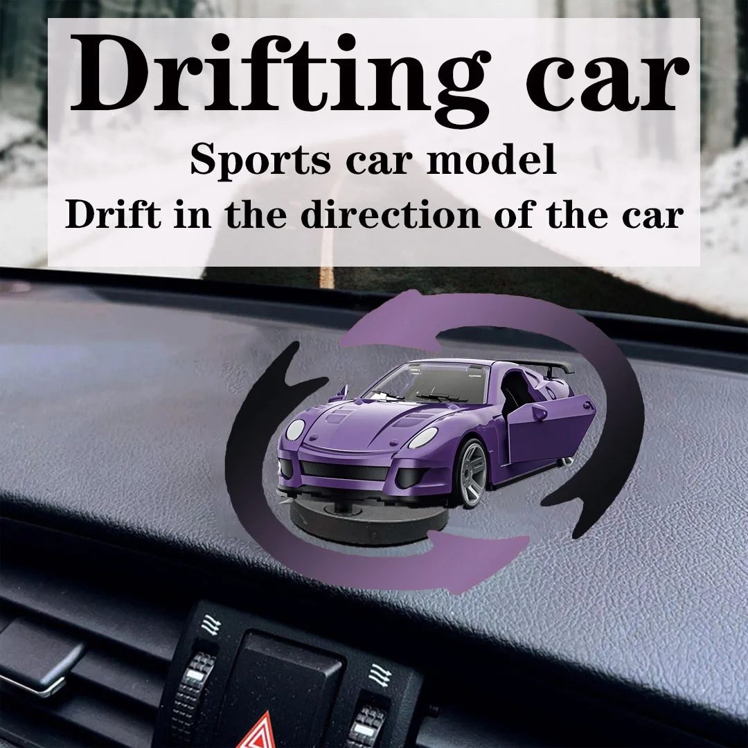 

Drifting car ornament alloy car model rotatable sports car 1:60 openable door car model center console decoration
