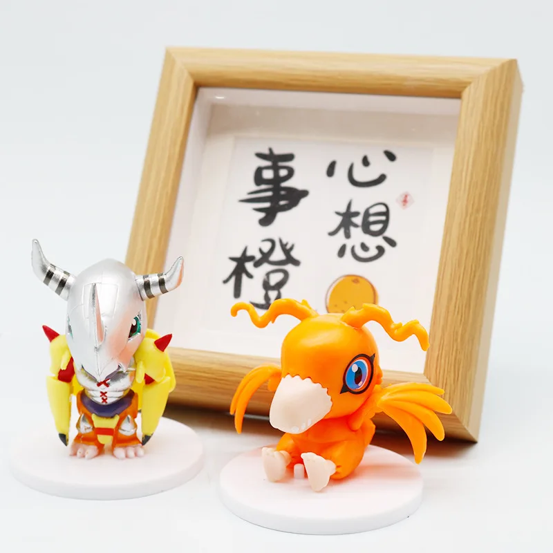 6pcs/set Digital Monster Kawaii Anime Action Figure Model Toy War Greymon Tailmon Decorative Model Birthday Gift view 4