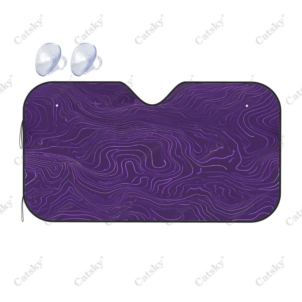 Abstract Topographic Art Car Windshield Sunshade, Front Auto Car Windshield Sun Shade Blocks Uv Rays Sun Visor Protector