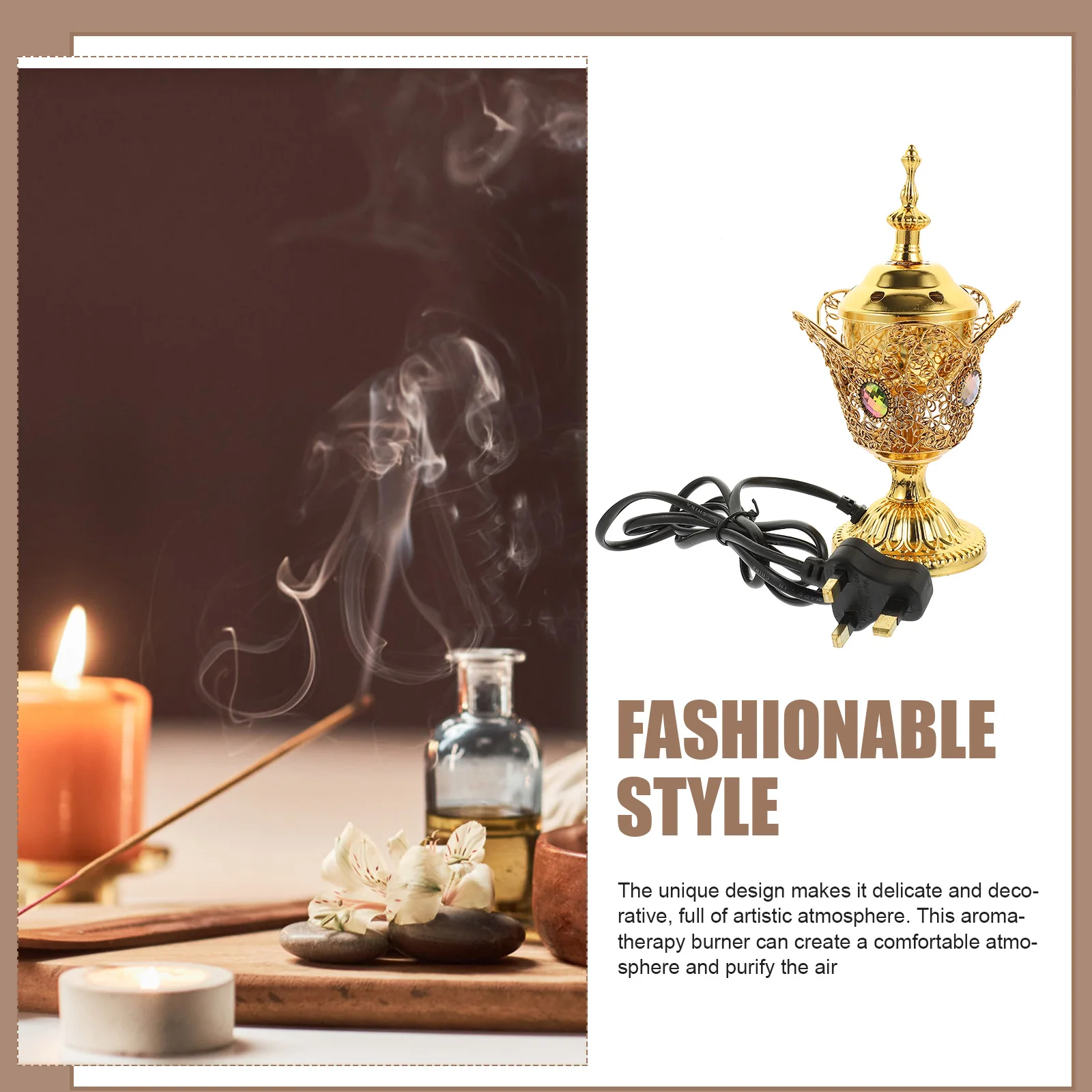 

Electric Incense Burner Iron Aromatherapy Censer Decorative Incense Holder Home Decoration Home Decor Electric Burner