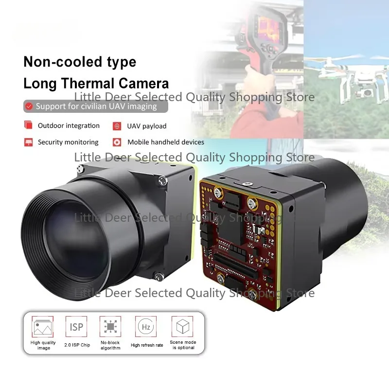 19mm Lens and 1280x1024 Mini Industrial LWIR  Thermal Camera Module for Fire Monitoring